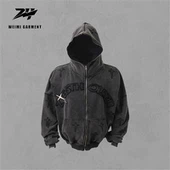 Cochaillíní Bróidnithe Iomlán Zips Saincheaptha